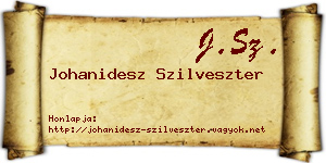 Johanidesz Szilveszter névjegykártya