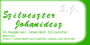 szilveszter johanidesz business card